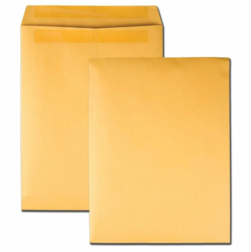 Quality Park Redi-Seal Catalog Envelopes, 10" x 13", Self-Adhesive, Brown Kraft, Box Of 250