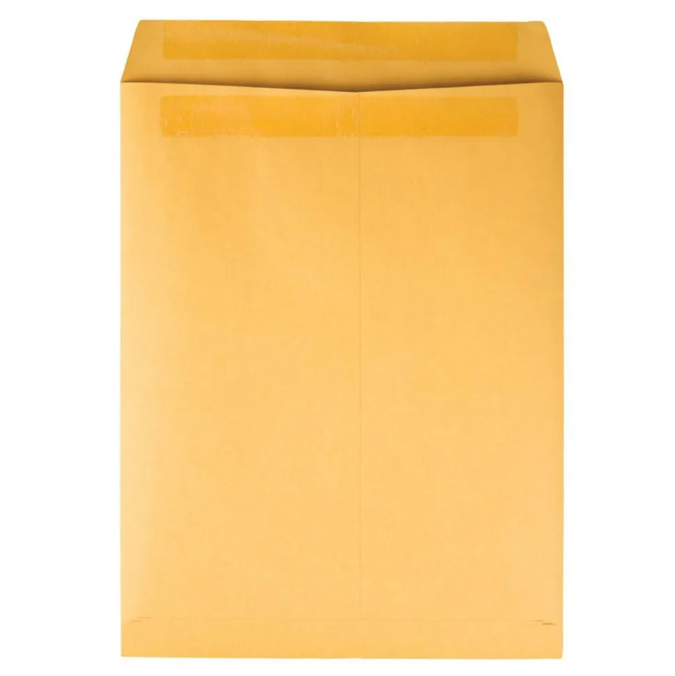Quality Park Redi-Seal Catalog Envelopes, 10" x 13", Self-Adhesive, Brown Kraft, Box Of 250
