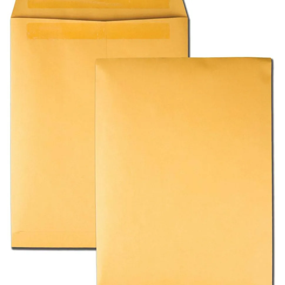 Quality Park Redi-Seal Catalog Envelopes, 10" x 13", Self-Adhesive, Brown Kraft, Box Of 250