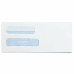 Quality Park #8 5/8 Redi-Seal Double-Window Security Envelopes, Left Windows (Top/Bottom), Self-Seal, White, Box Of 500