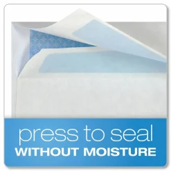 Quality Park #10 Redi-Seal Envelopes, Double-Window, Security, Self-Sealing, White, Box Of 500