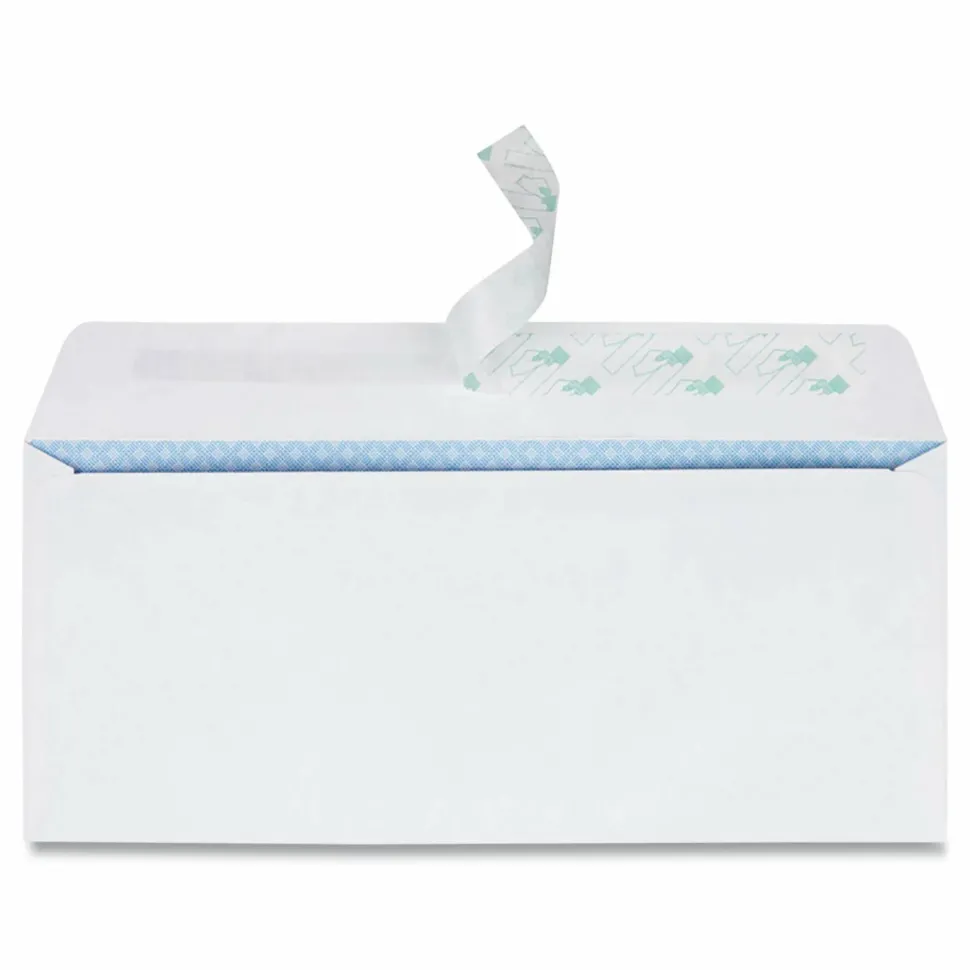 Quality Park #10 Redi-Strip Business Envelopes, Bottom Left Window, Self Adhesive, Window, White, Box Of 500
