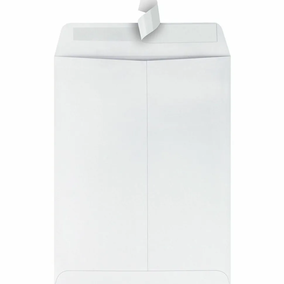 Quality Park Redi-Strip Catalog Envelopes, 9 1/2" x 12 1/2", White, Box Of 100