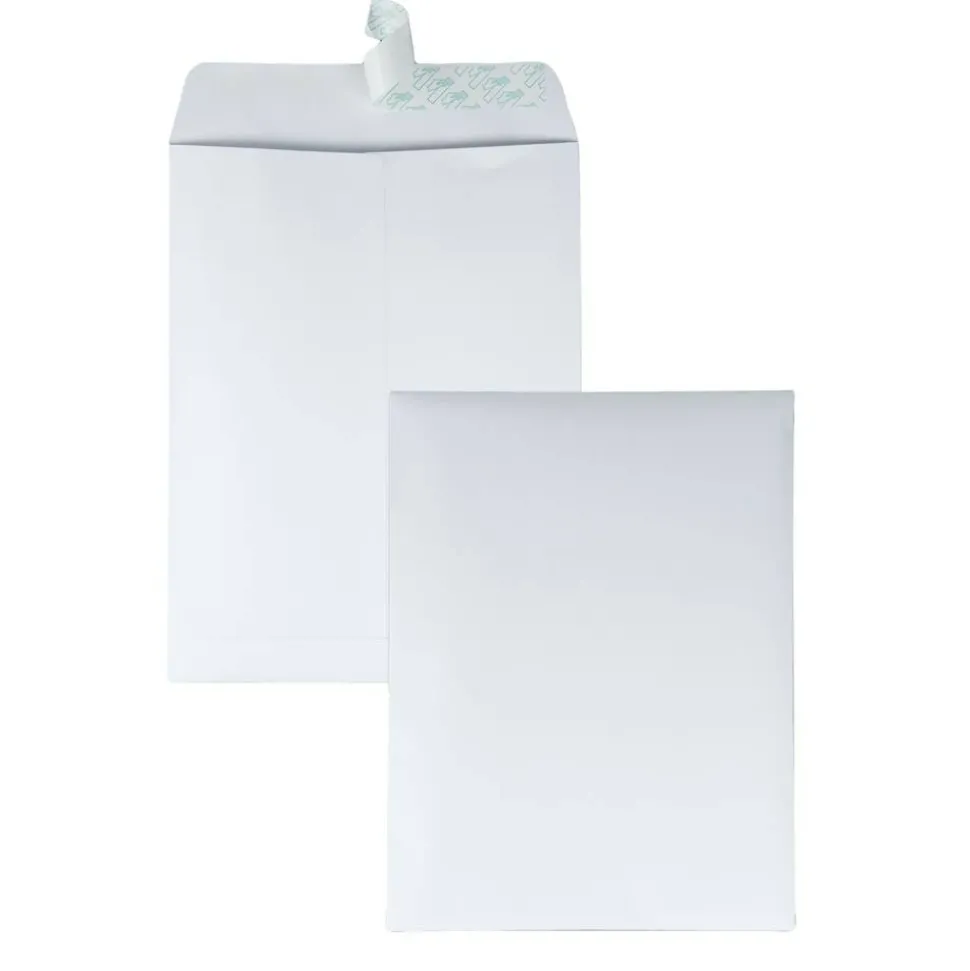 Quality Park Redi-Strip Catalog Envelopes, 9 1/2" x 12 1/2", White, Box Of 100