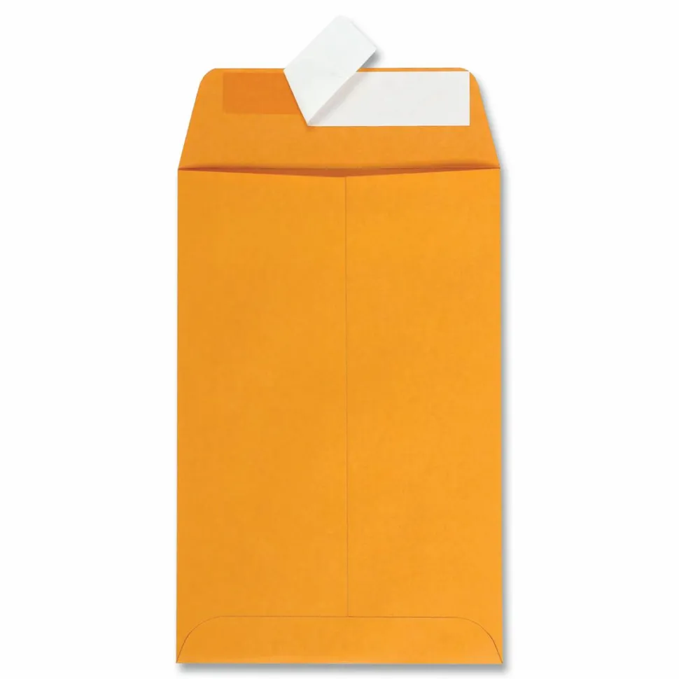 Quality Park Redi-Strip Catalog Envelopes, 6" x 9", Self-Adhesive, Brown Kraft, Box Of 100
