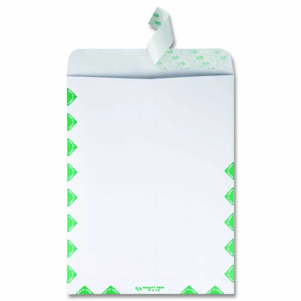 Quality Park Redi-Strip Catalog Envelopes, First Class, 10" x 13", Self-Sealing, White, Box Of 100