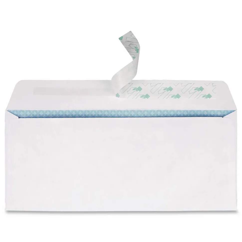 Quality Park Redi-Strip Regular Business Envelopes - Security - #10 - 9 1/2" Width x 4 1/8" Length - 24 lb - Self-sealing - Wove - 500 / Box - White