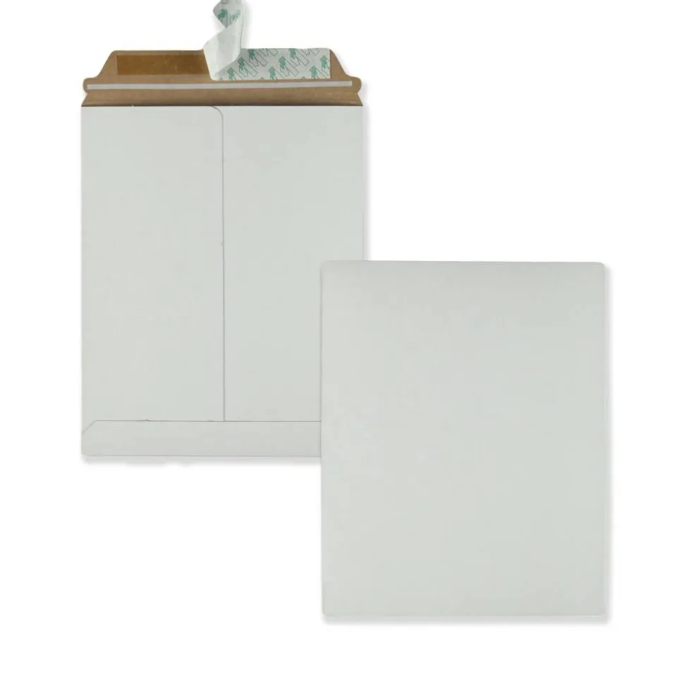 Quality Park Redi-Strip 9" x 11 1/2" Photo/Document Mailers, Self-Adhesive, White, Box Of 25