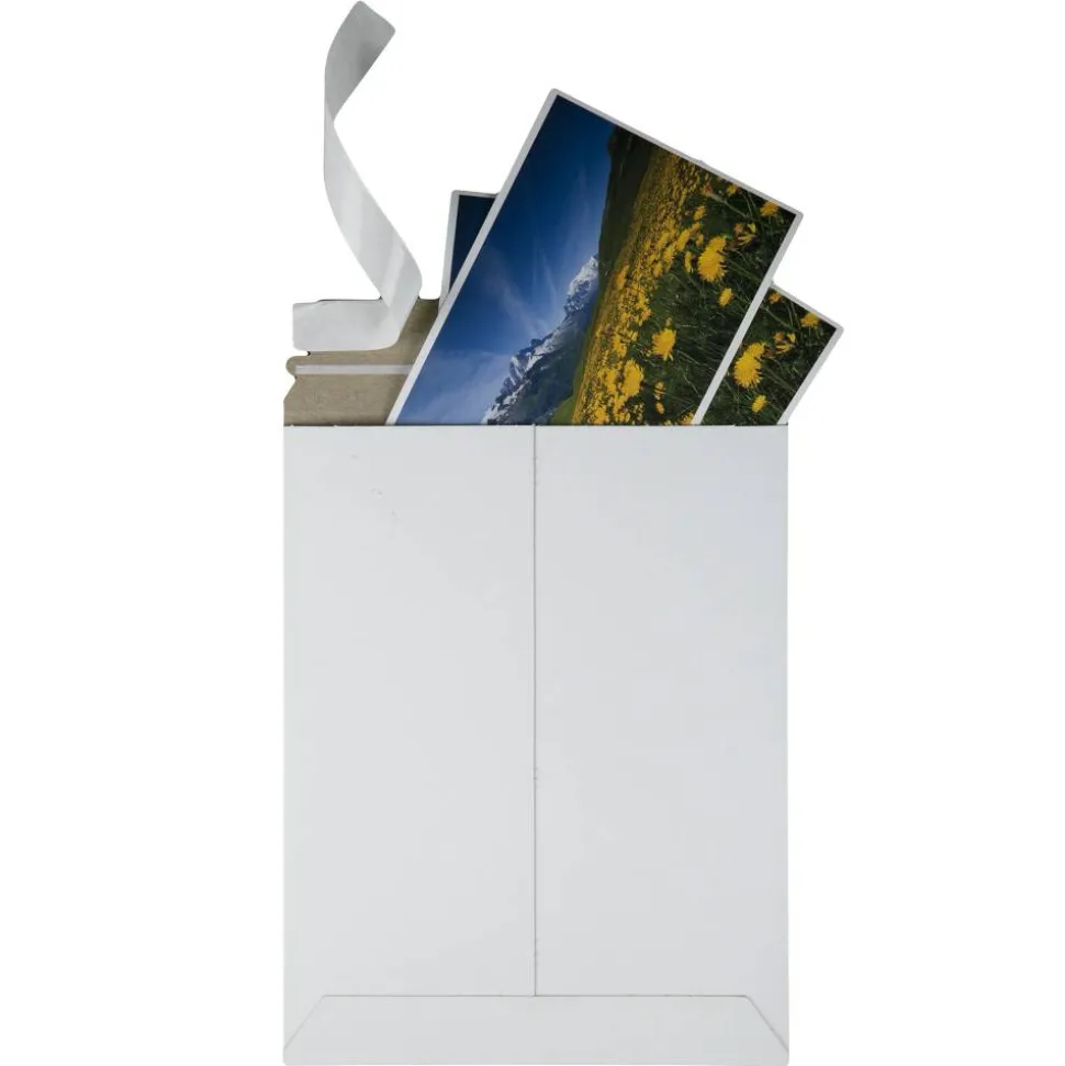 Quality Park Redi-Strip 9" x 11 1/2" Photo/Document Mailers, Self-Adhesive, White, Box Of 25