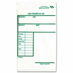 Quality Park Tamper-Evident Cash Transmittal Bags With Redi-Strip, 6