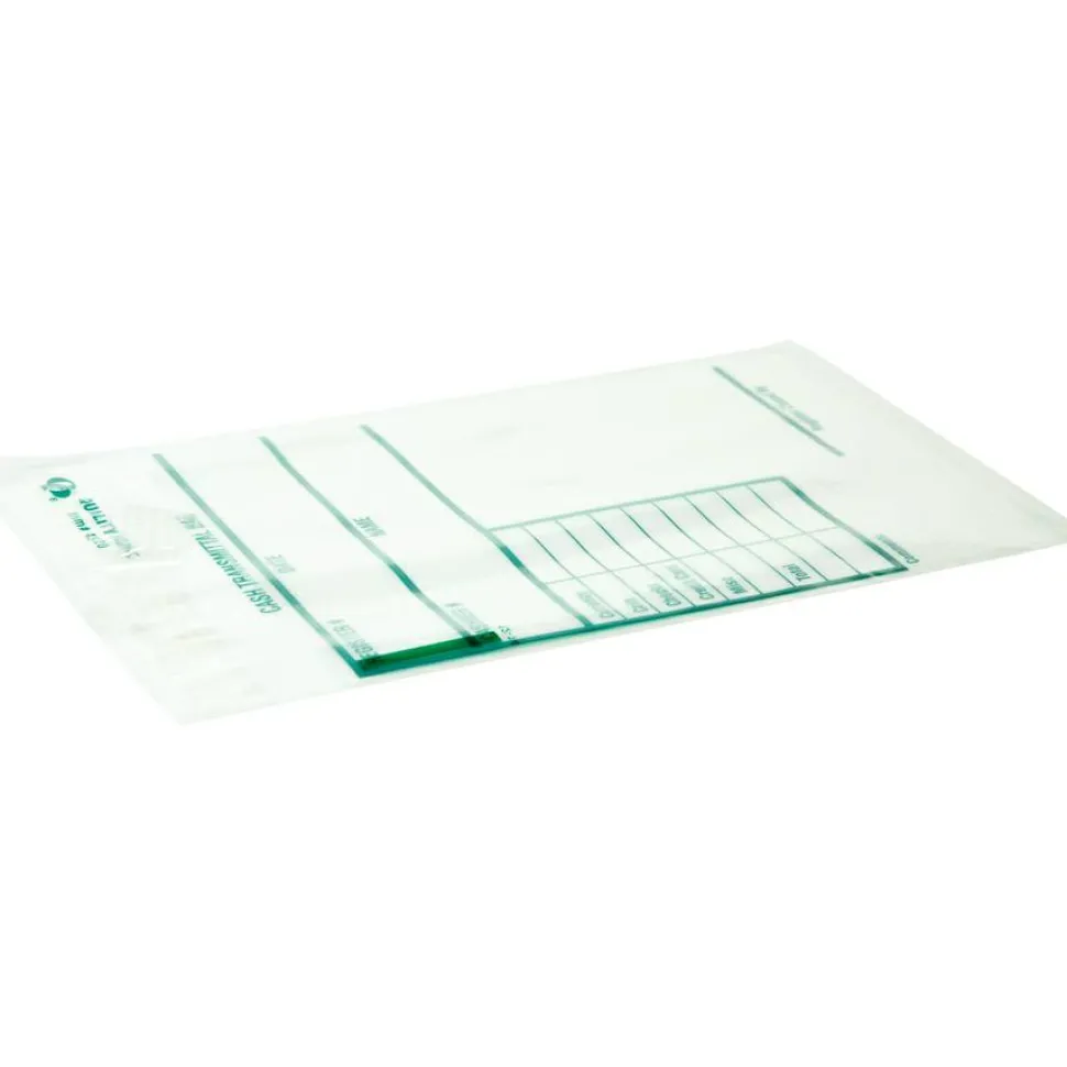 Quality Park Tamper-Evident Cash Transmittal Bags With Redi-Strip, 6" x 9", White, Pack Of 100