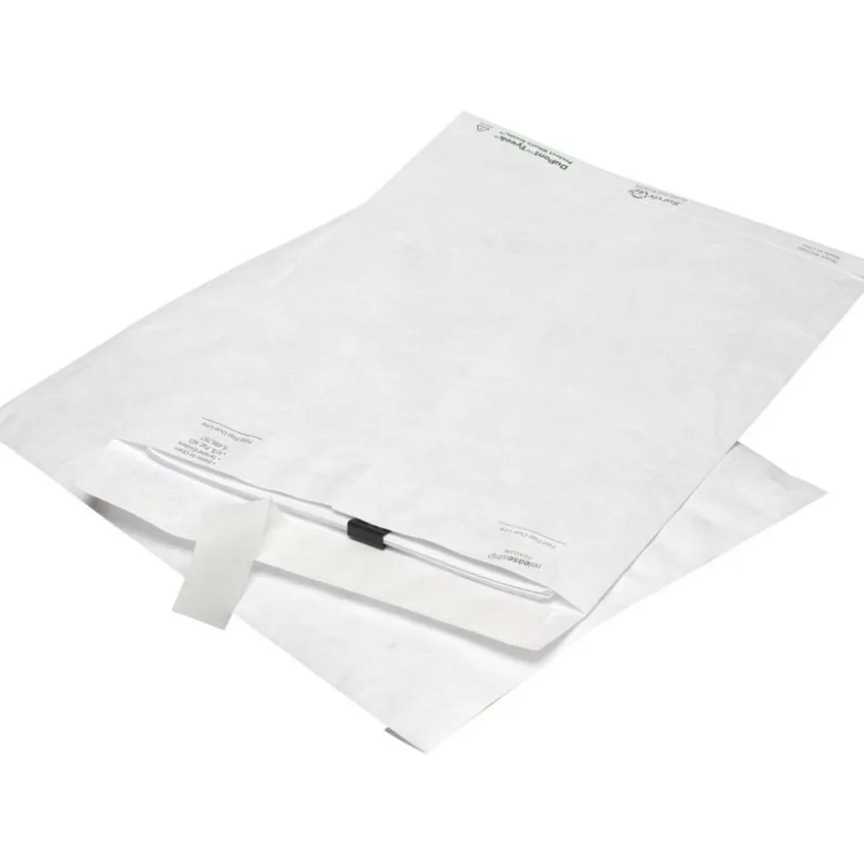 Quality Park Tyvek 12" x 15 1/2" Envelopes, Self-Adhesive, White, Box Of 100