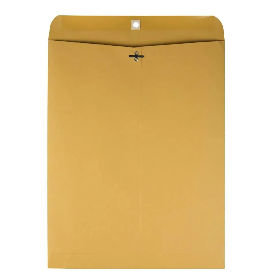 Quality Park 12" x 15 1/2" Envelopes, Claps Closure, Brown, Box Of 100