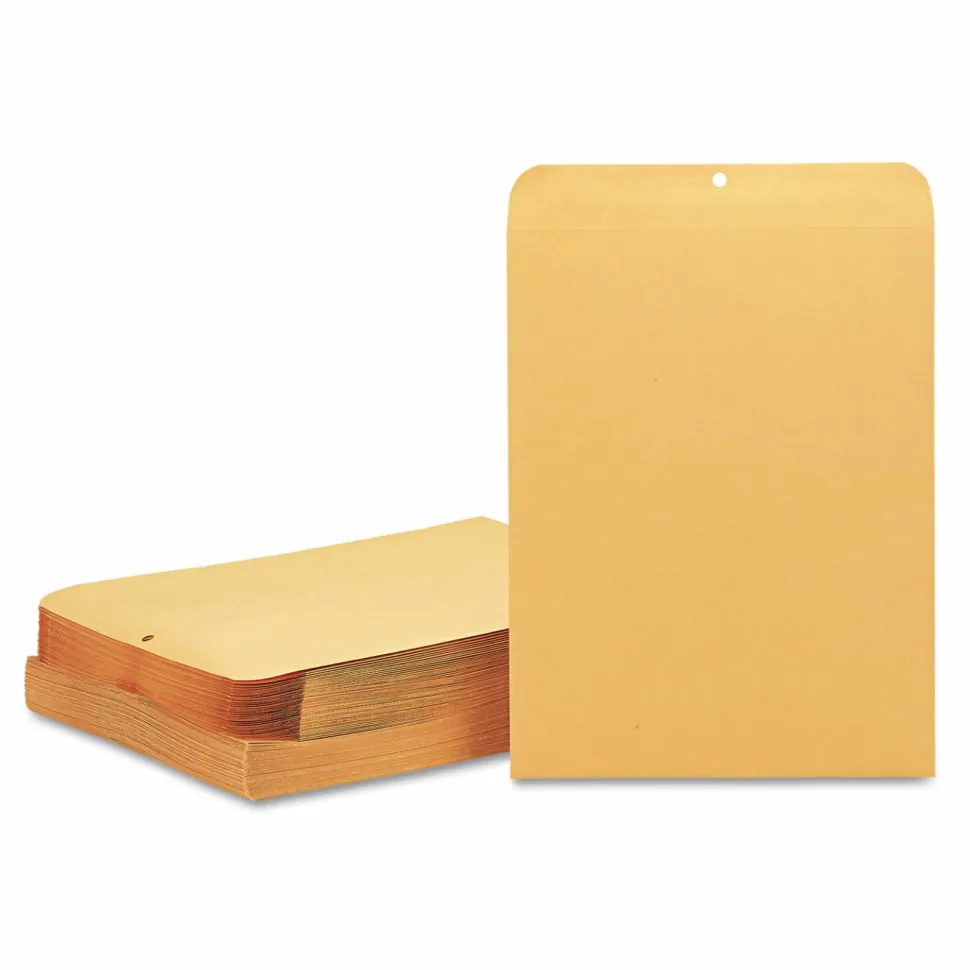 Quality Park 12" x 15 1/2" Envelopes, Claps Closure, Brown, Box Of 100