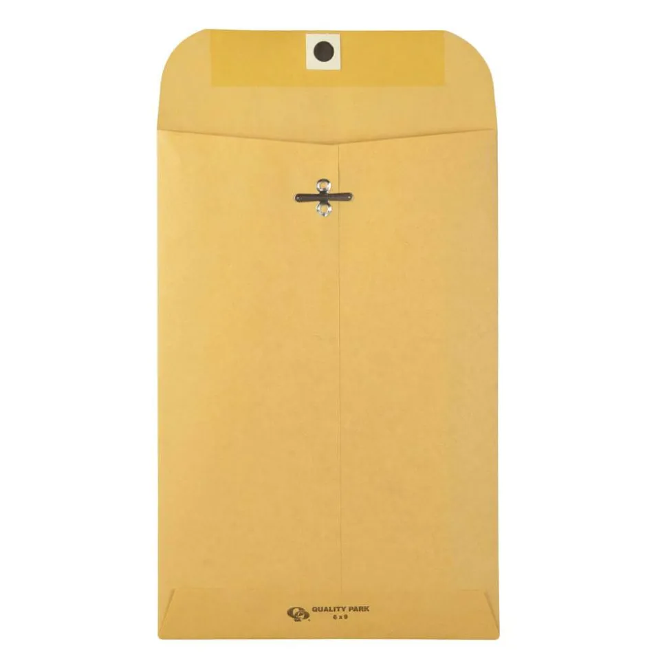 Quality Park 6" x 9" Envelopes, Clasp Closure, Brown, Box Of 500