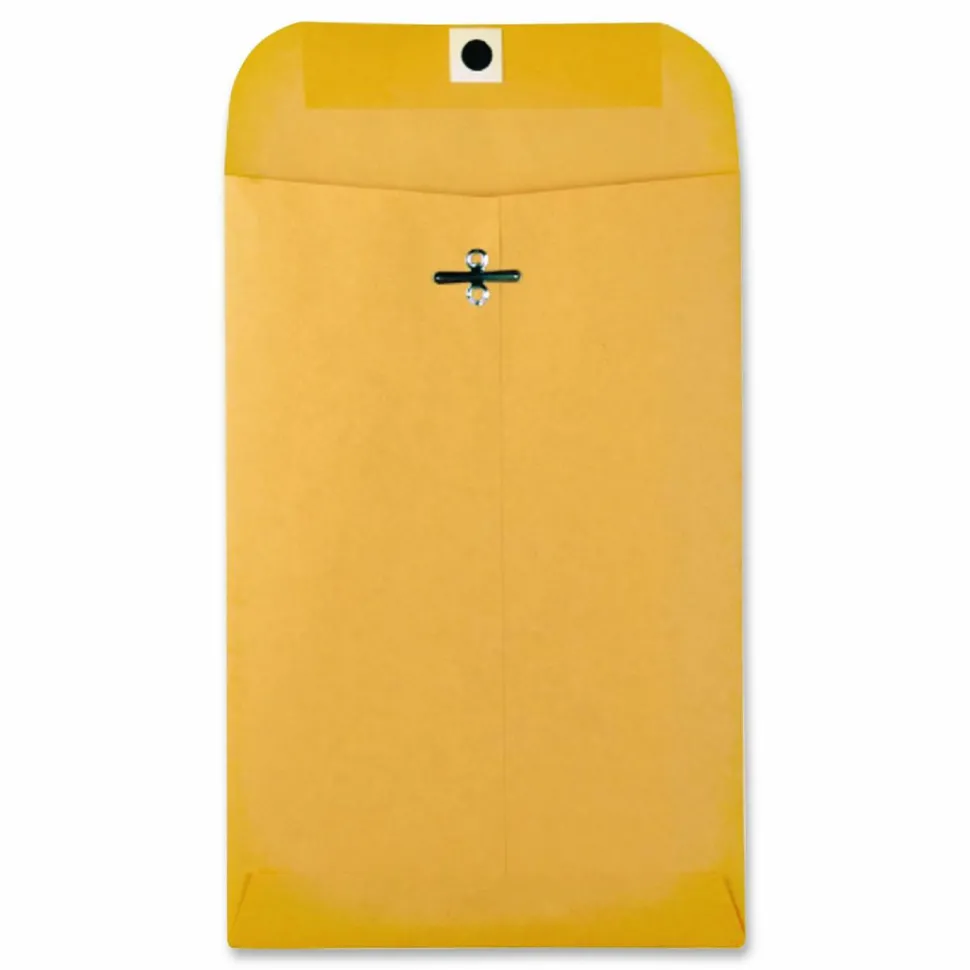 Quality Park 6" x 9" Envelopes, Clasp Closure, Brown, Box Of 500