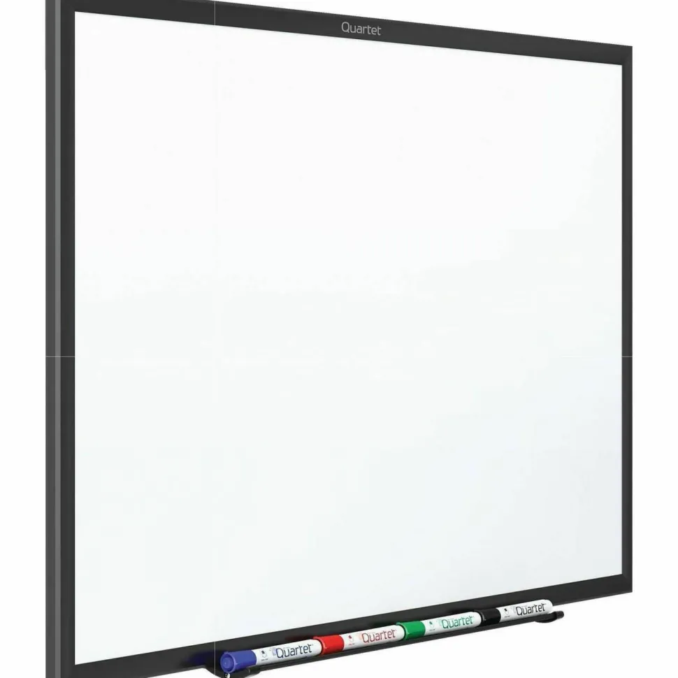 Quartet Classic Series Total Erase Dry Erase Boards, 96" x 48", White Surface, Black Aluminum Frame