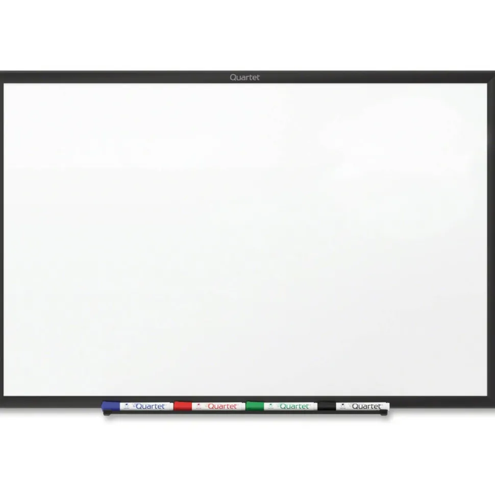 Quartet Classic Series Total Erase Dry Erase Boards, 96" x 48", White Surface, Black Aluminum Frame