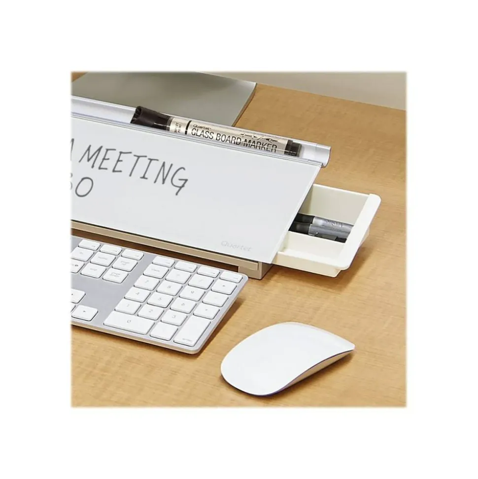 Quartet Dry-Erase Desktop Computer Pad, 18" x 6", White