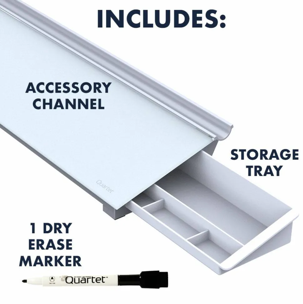Quartet Dry-Erase Desktop Computer Pad, 18" x 6", White
