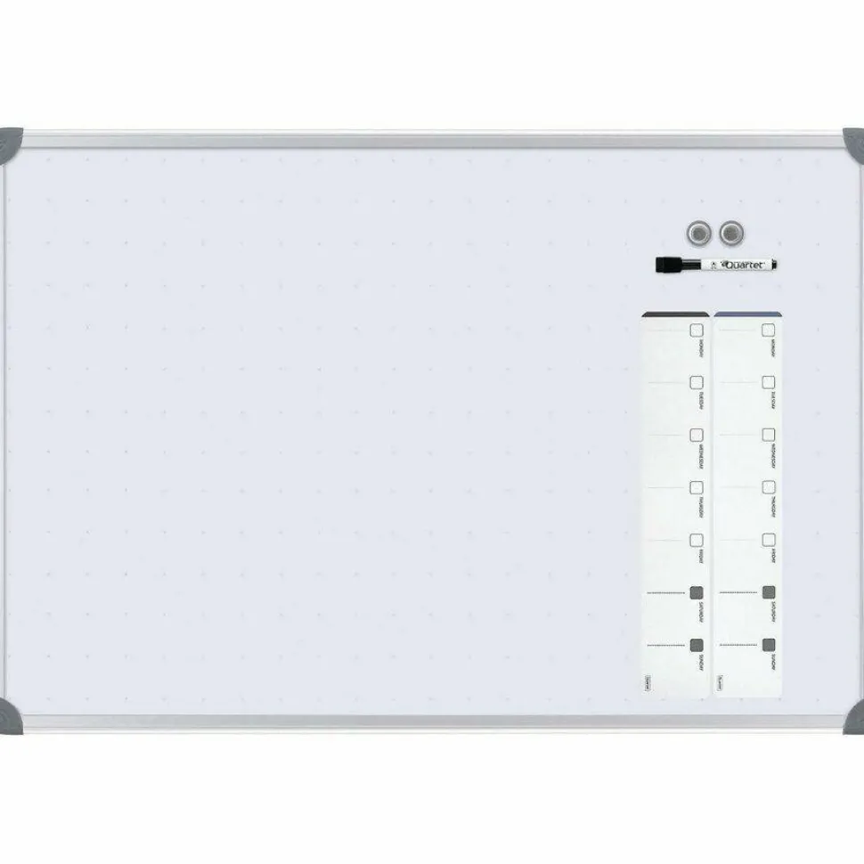 Quartet Euro Style Magnetic Dry-Erase Whiteboard, 24" x 36", Aluminum Frame With Silver Finish
