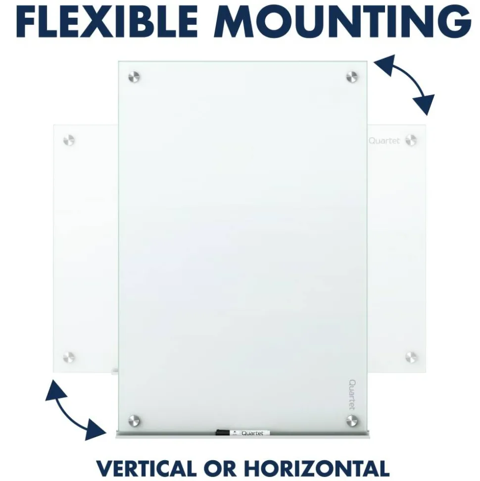 Quartet Infinity Magnetic Glass Unframed Dry-Erase Whiteboard, 72" x 48", White