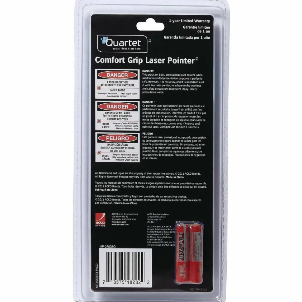 Quartet Classic Comfort Laser Pointer, Blue