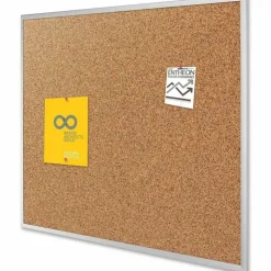 Quartet Classic Cork Bulletin Board, 48" x 72", Aluminum Frame With Silver Finish