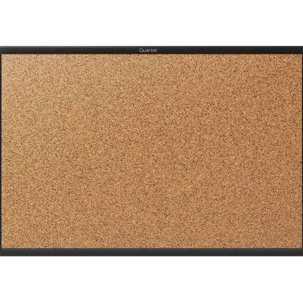 Quartet Classic Cork Bulletin Board, 36" x 60", Aluminum Frame With Black Finish