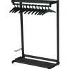 Quartet Garment Rack With Hangers, 12 Hangers, 2 Shelves, 48" Width, Black