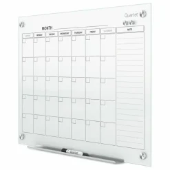 Quartet Infinity Magnetic Glass Calendar Board, Monthly Planning/Scheduling, 48
