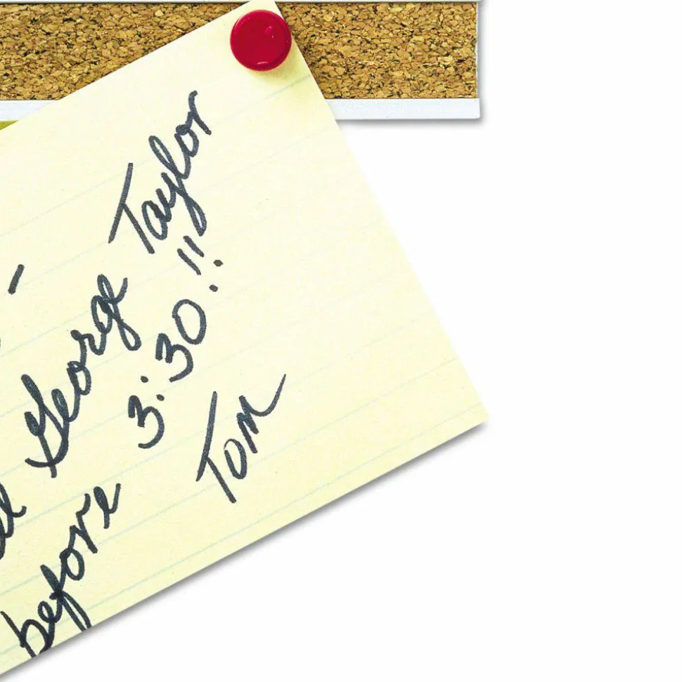 Quartet Natural Cork Bulletin Bars, 1" x 36", White