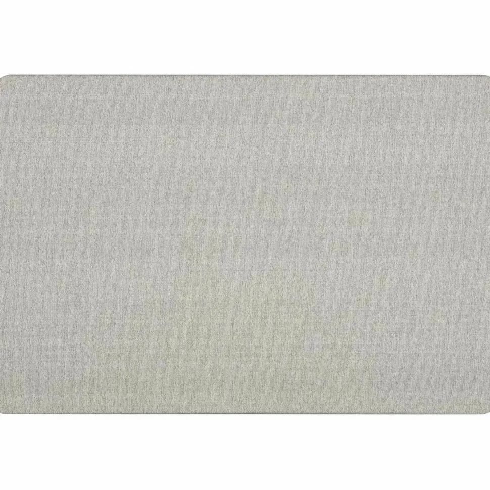 Quartet Oval Office Unframed Fabric Bulletin Board, 36" x 48", Gray