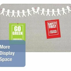 Quartet Oval Office Unframed Fabric Bulletin Board, 36