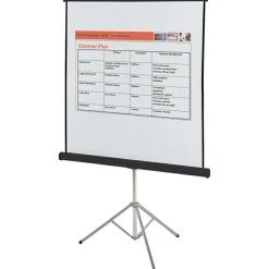 Quartet Portable Tripod Projection Screen, 60 x 60, White Matte Finish