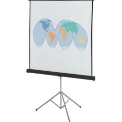 Quartet Portable Tripod Projection Screen, 60 x 60, White Matte Finish