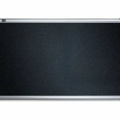 Quartet Prestige Select Black Embossed Foam Bulletin Board, 24" x 36", Aluminum Frame With Silver Finish