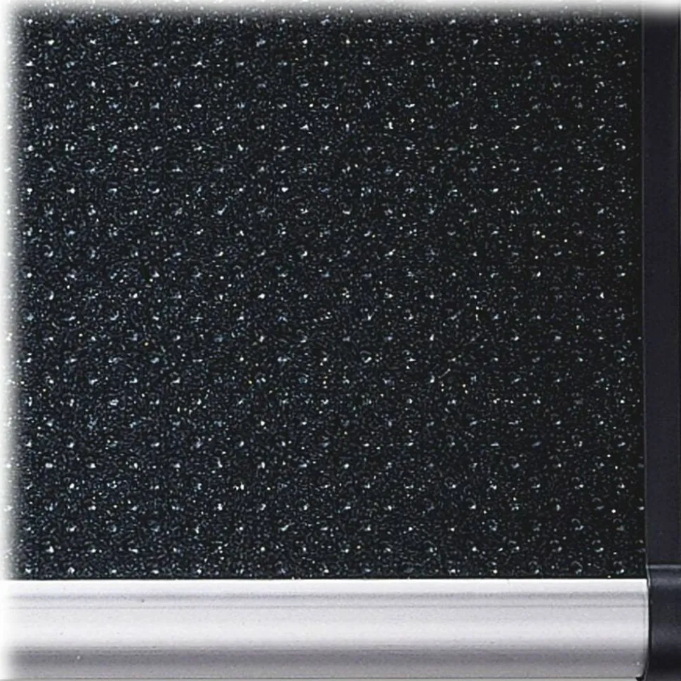 Quartet Prestige Select Black Embossed Foam Bulletin Board, 24" x 36", Aluminum Frame With Silver Finish