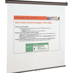 Quartet Wall/Ceiling Projector Screen, 96" x 96", Black/Matte White