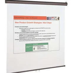 Quartet Wall or Ceiling Projection Screen, 84 x 84, White Matte Finish