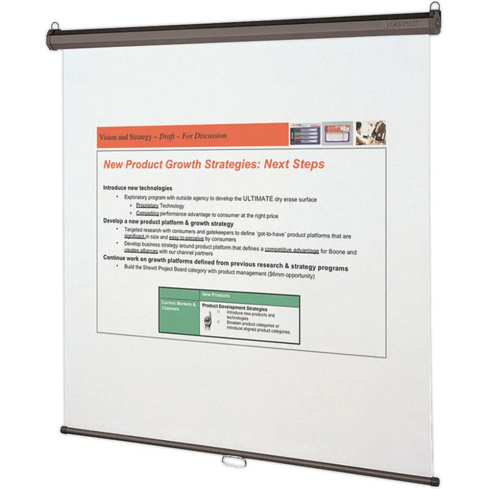 Quartet Wall Or Ceiling Projection Screen, 70" x 70"