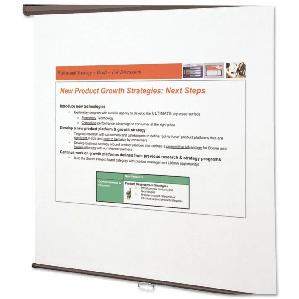 Quartet Wall Or Ceiling Projection Screen, 70" x 70"