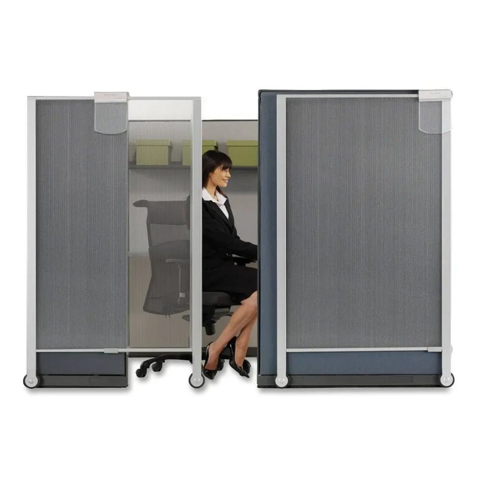 Quartet Workstation Privacy Screen, Silver