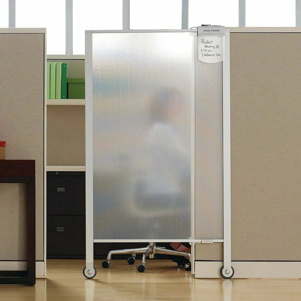 Quartet Workstation Privacy Screen, Silver