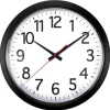 Quartz Wall Clock, 14", Black