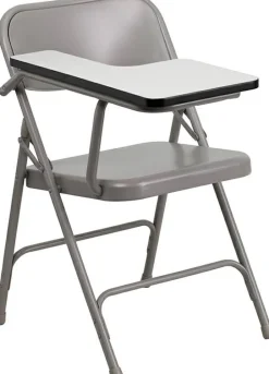 Ralph Premium Steel Folding Chair with Right Handed Tablet Arm