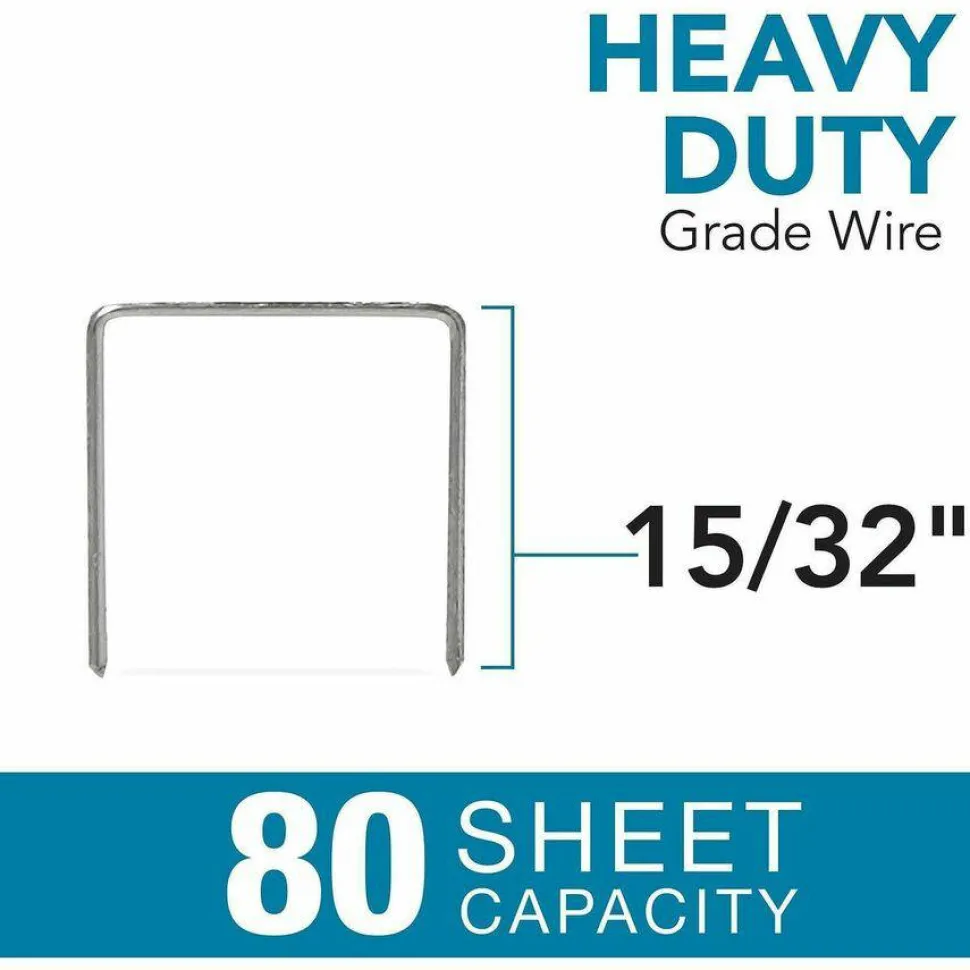 Rapid Heavy-Duty Stapler Cartridge, 7/16", Red, 210 Per Cartridge, Pack of 5 Cartridges