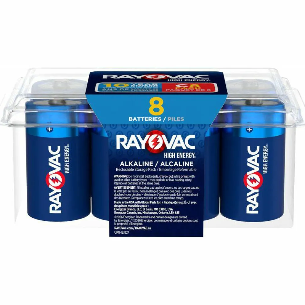 Rayovac High-Energy Alkaline C Batteries