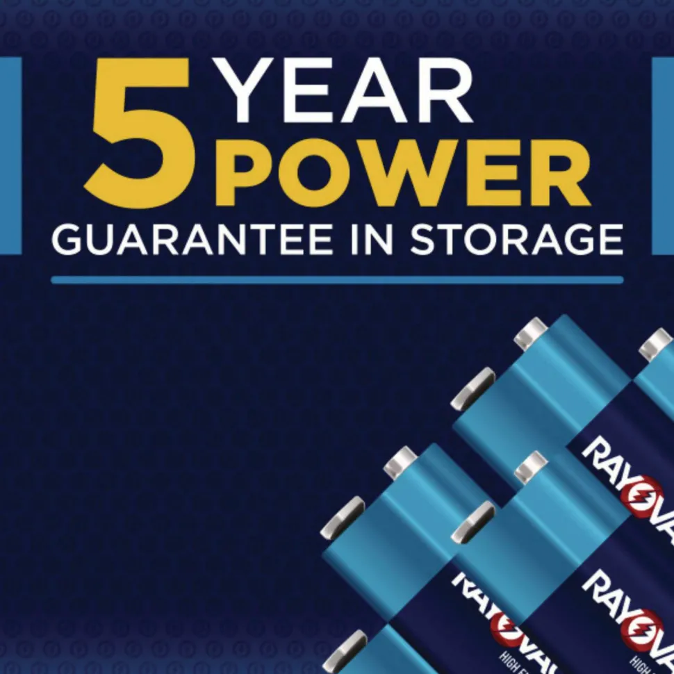 Rayovac High Energy Premium Alkaline 9V Batteries, 4/Pack