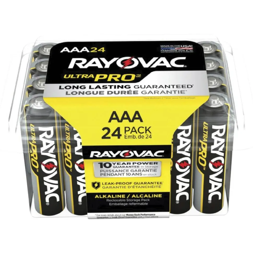 Rayovac Ultra Pro Alka AAA24 Batteries Storage Pak - For Multipurpose - AAA - 1.5 V DC - 24 / Pack